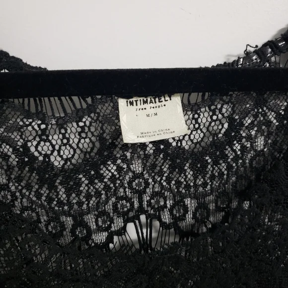 FREE PEOPLE Intimately Black Lace High Low Dress - Picture 8 of 13